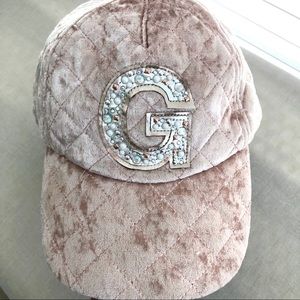 Justice Velour ‘Blush’ Ball Cap